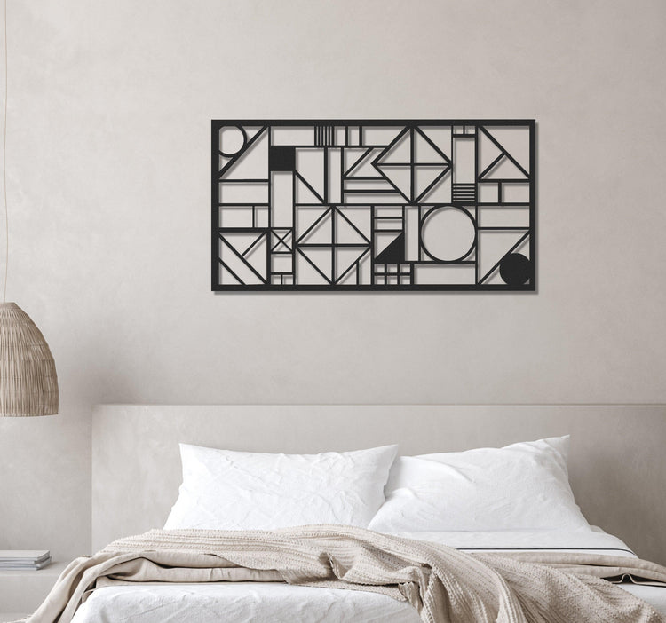 ・"Abstract Lines Horizontal"・Premium Metal Wall Art - Limited Edition - ArtDesigna Glass Printing Wall Art
