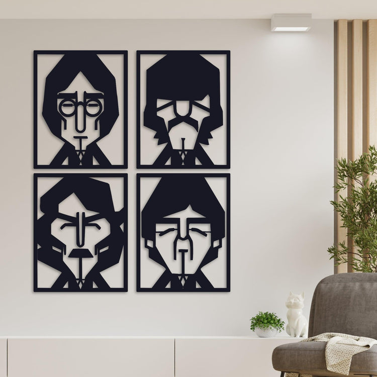 ・"The Beatles"・Premium Metal Wall Art - Limited Edition - ArtDesigna Glass Printing Wall Art