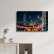 Dubai Skyline | Glass Wall Art - لوحة فنية زجاجية