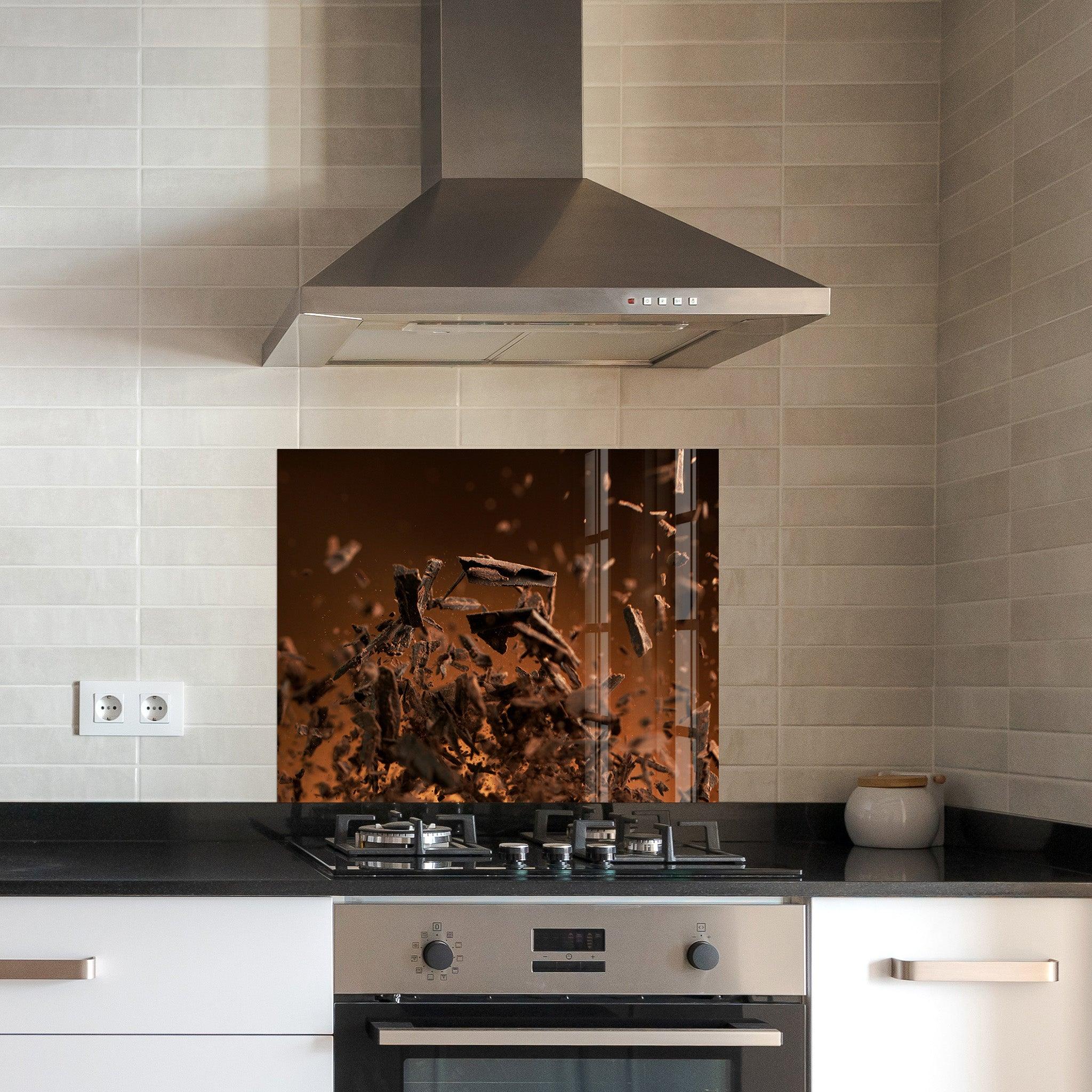 Chocolate | Glass Printed Backsplash for your Kitchen - ArtDesigna Glass Printing Wall Art