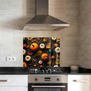 Sweet Pumpkins | Glass Printed Backsplash for your Kitchen - ArtDesigna Glass Printing Wall Art