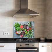 Colorful Vegetables | Glass Printed Backsplash for your Kitchen - ArtDesigna Glass Printing Wall Art