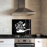 Lets Cook | Glass Printed Backsplash for your Kitchen - ArtDesigna Glass Printing Wall Art