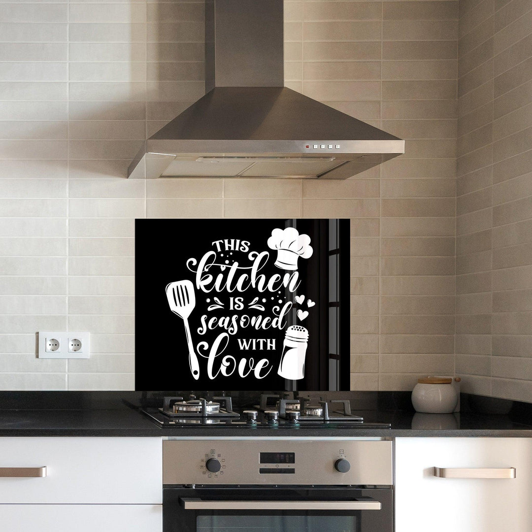 Seasoned With Love | Glass Printed Backsplash for your Kitchen