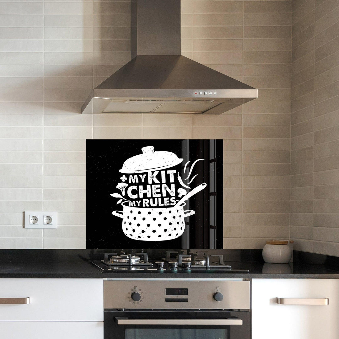 My Kitchen My Rules | Glass Printed Backsplash for your Kitchen