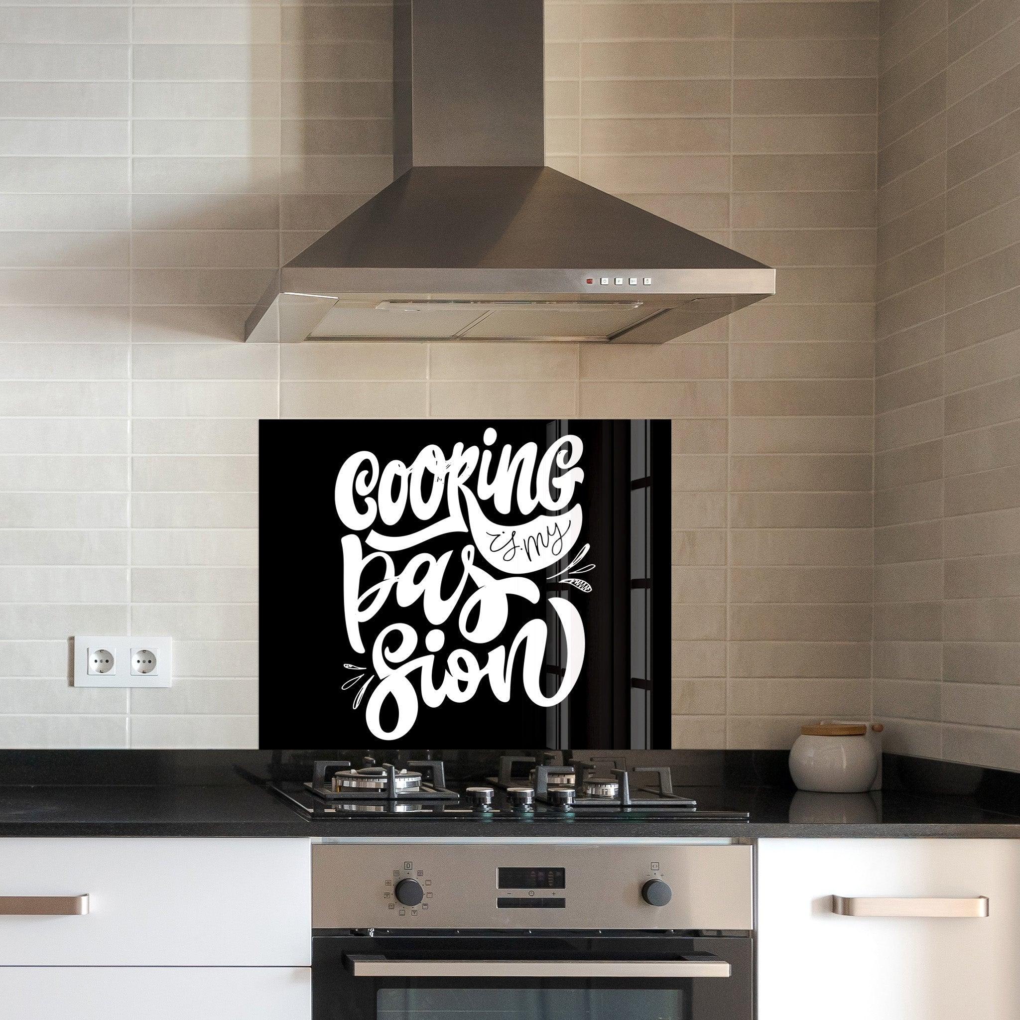 Cooking is My Passion | Glass Printed Backsplash for your Kitchen - ArtDesigna Glass Printing Wall Art