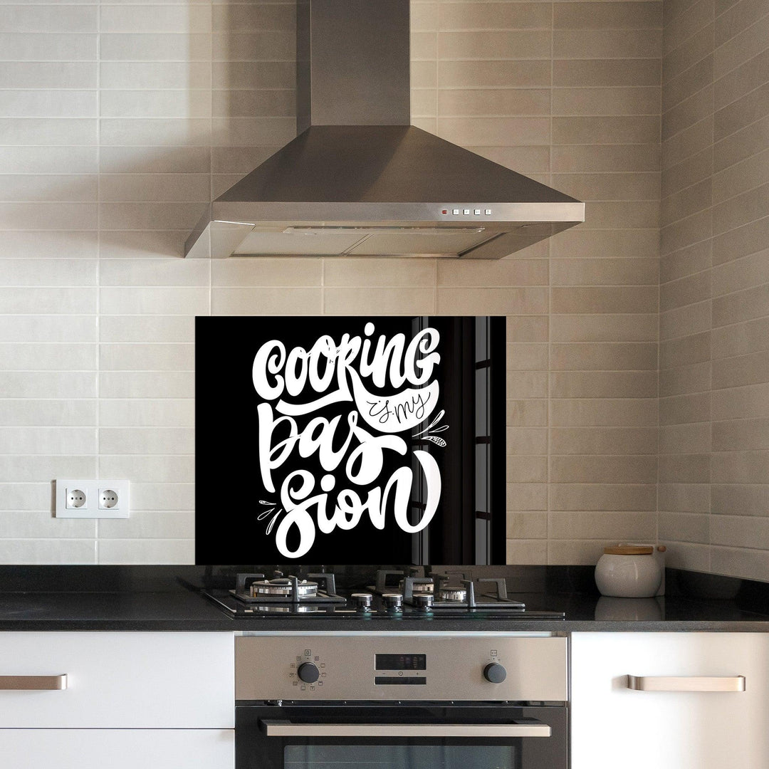 Cooking is My Passion | Glass Printed Backsplash for your Kitchen