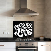 Cooking With Love | Glass Printed Backsplash for your Kitchen - ArtDesigna Glass Printing Wall Art