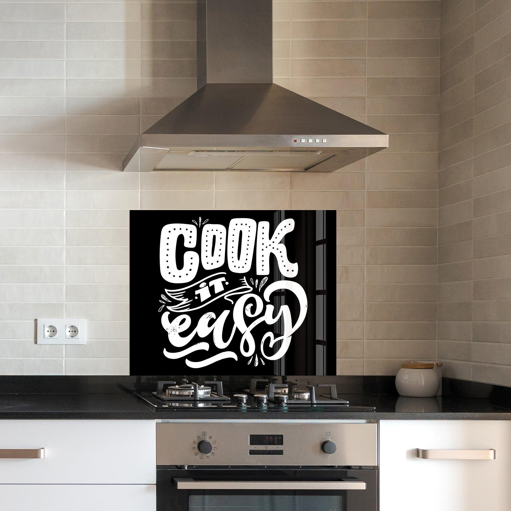 Cook It Easy | Glass Printed Backsplash for your Kitchen - ArtDesigna Glass Printing Wall Art