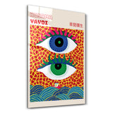 Yayoi Kusama Double Eye Japanese Pop Art – Glasbild
