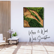 Moss and Olive Tree Wood Wall Art 2 Colors | Premium Handmade Wall Sculptures - ArtDesigna Glass Printing Wall Art