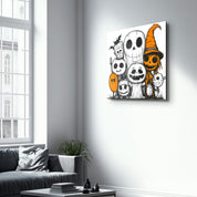 Haunted Halloween Crew | Halloween Style Glass Wall Art