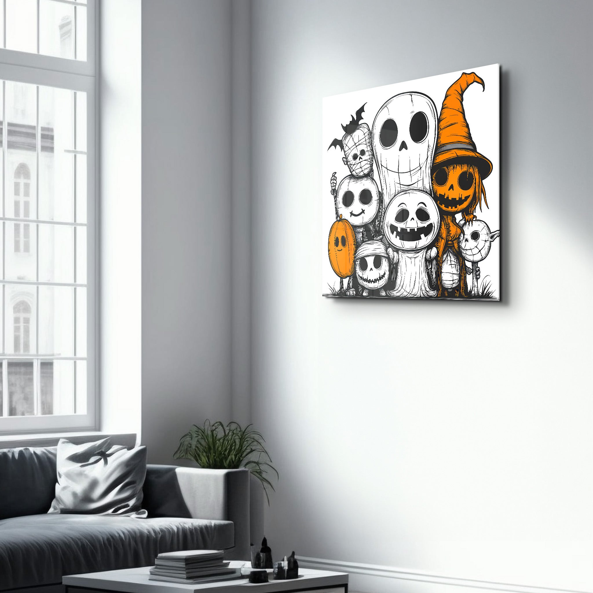 Haunted Halloween Crew | Halloween Style Glass Wall Art