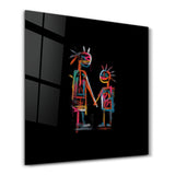 Together – Neon Family Square Art | Glass Wall Art