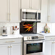 Colorful Carrots | Glass Printed Backsplash for your Kitchen - ArtDesigna Glass Printing Wall Art