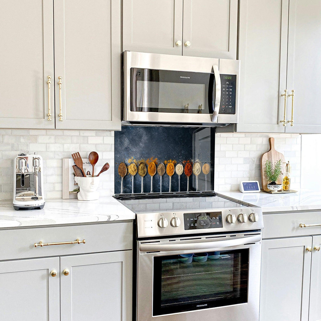 Indian Spices | Glass Printed Backsplash for your Kitchen