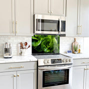 Green Lettuce | Glass Printed Backsplash for your Kitchen - ArtDesigna Glass Printing Wall Art