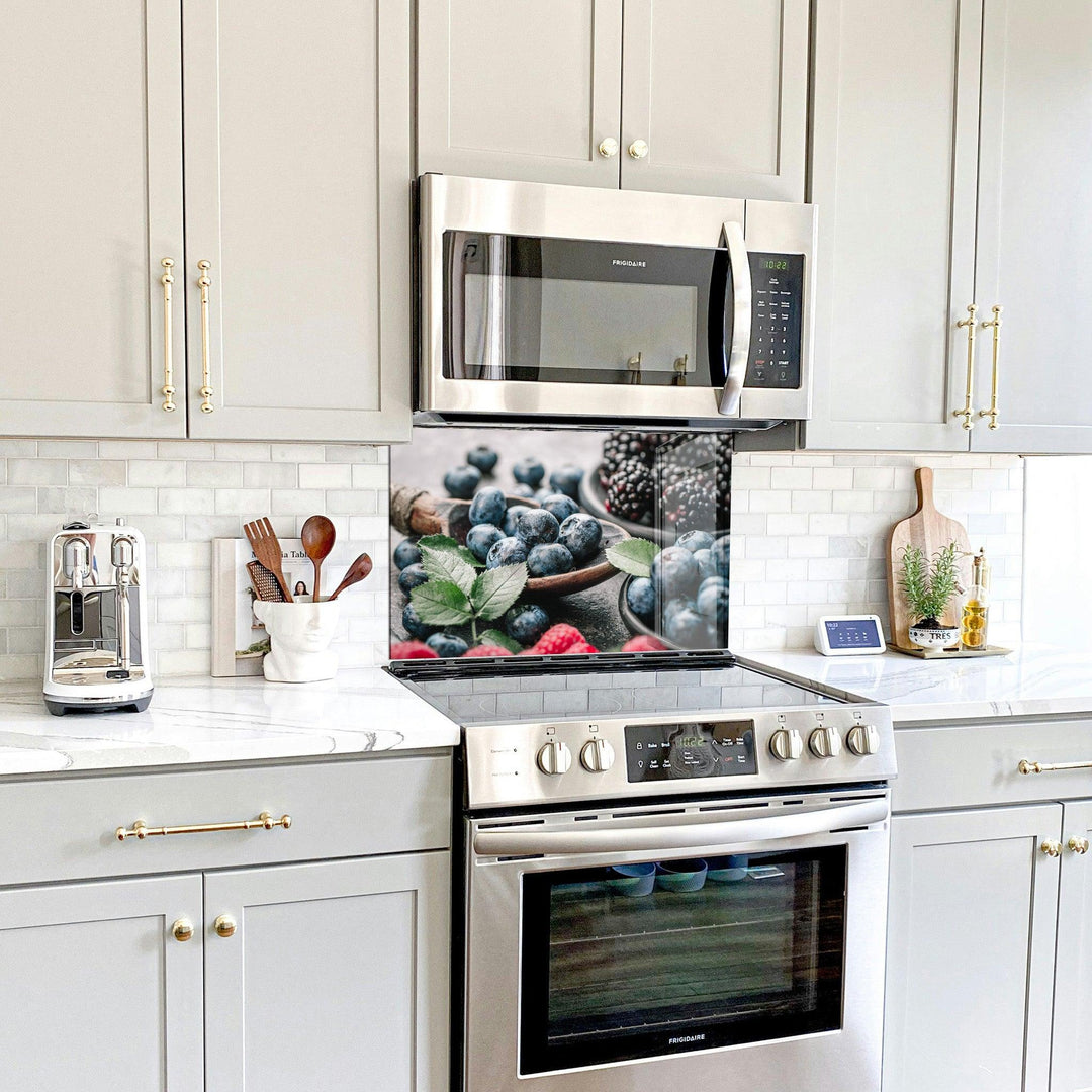 Nordic Berries | Glass Printed Backsplash for your Kitchen
