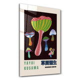 Yayoi Kusama Pilze Japanische Pop Art – Glasbild