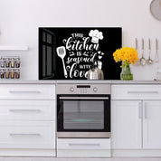 Seasoned With Love | Glass Printed Backsplash for your Kitchen - ArtDesigna Glass Printing Wall Art