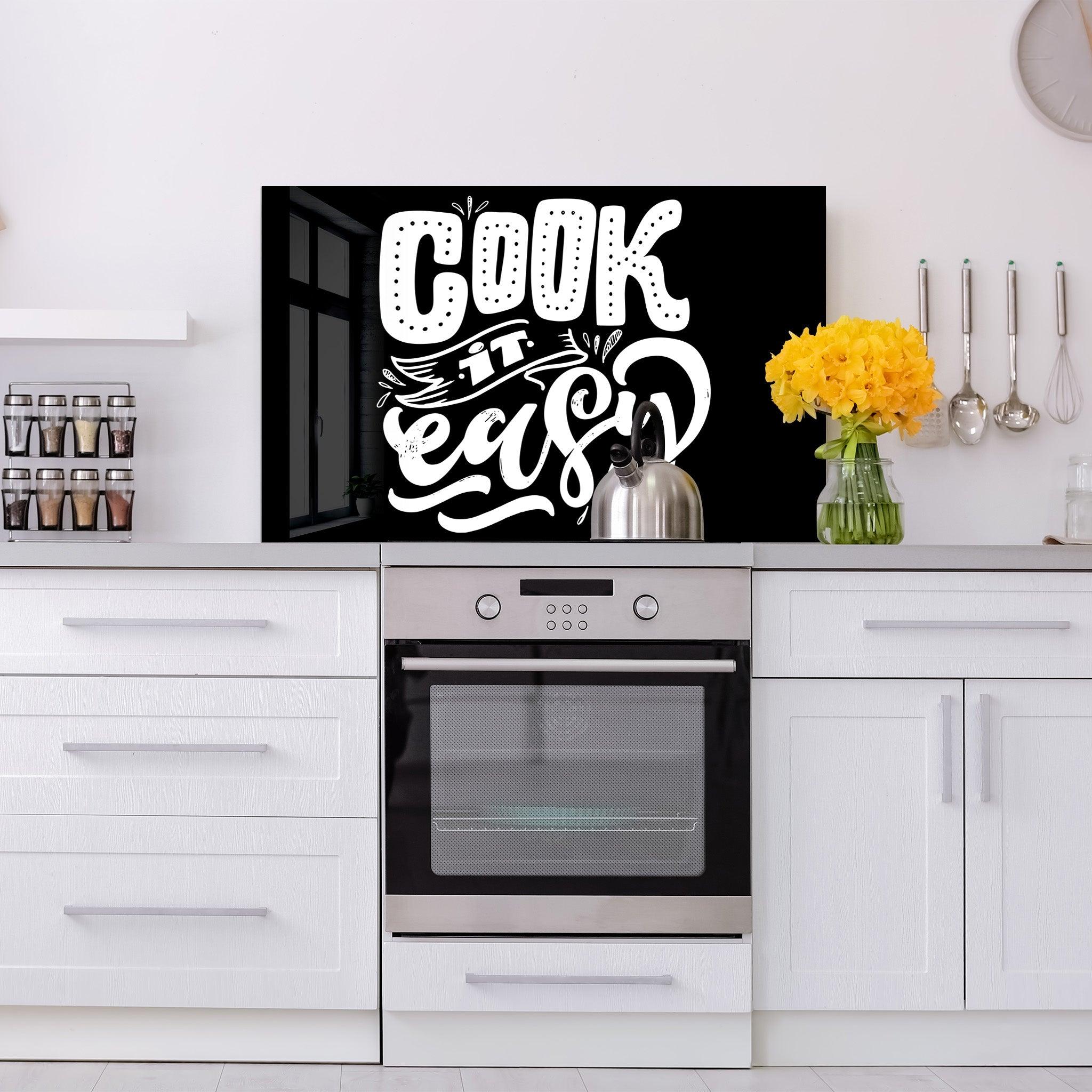 Cook It Easy | Glass Printed Backsplash for your Kitchen - ArtDesigna Glass Printing Wall Art