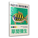 Yayoi Kusama Tropical Fish Japanese Pop Art – Glasbild