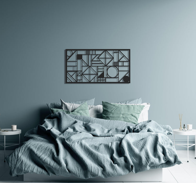 ・"Abstract Lines Horizontal"・Premium Metal Wall Art - Limited Edition - ArtDesigna Glass Printing Wall Art
