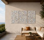 Coastal Terrazzo Trio | Glass Wall Art