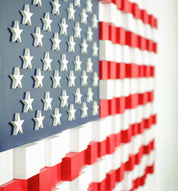 US Flag | Premium Wood Handmade Wall Sculpture - Limited Edition - ArtDesigna Glass Printing Wall Art