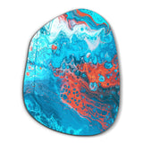・"Lava in the Ocean"・Amorphous Collection Glass Wall Art