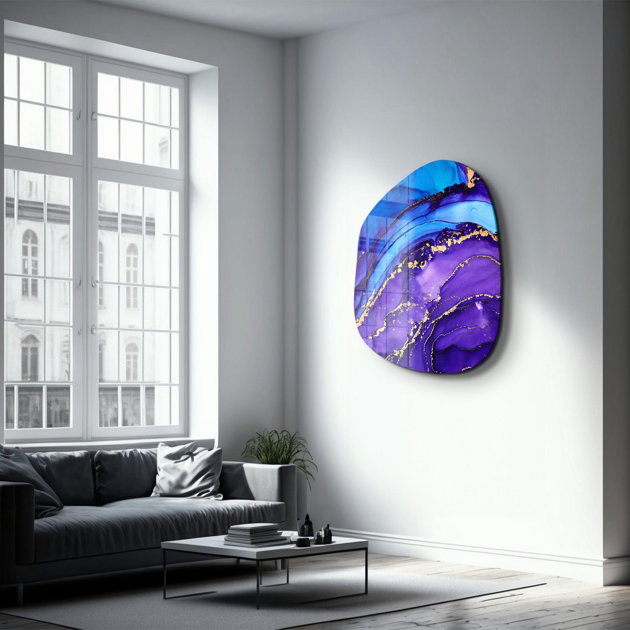 Glass Art, Glass Wall Decor, Glass, Abstract Glass Wall Art, Purple Marble Glass, deals Pink Marble Glass Art, Modern Glass Printing,