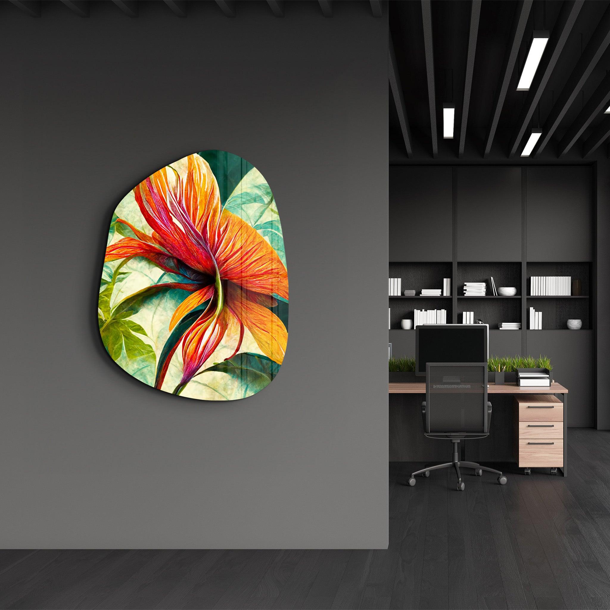 ・"Flowers of Secret Garden"・Amorphous Collection Glass Wall Art - ArtDesigna Glass Printing Wall Art