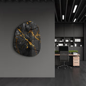 ・"Black Marble"・Amorphous Collection Glass Wall Art - ArtDesigna Glass Printing Wall Art