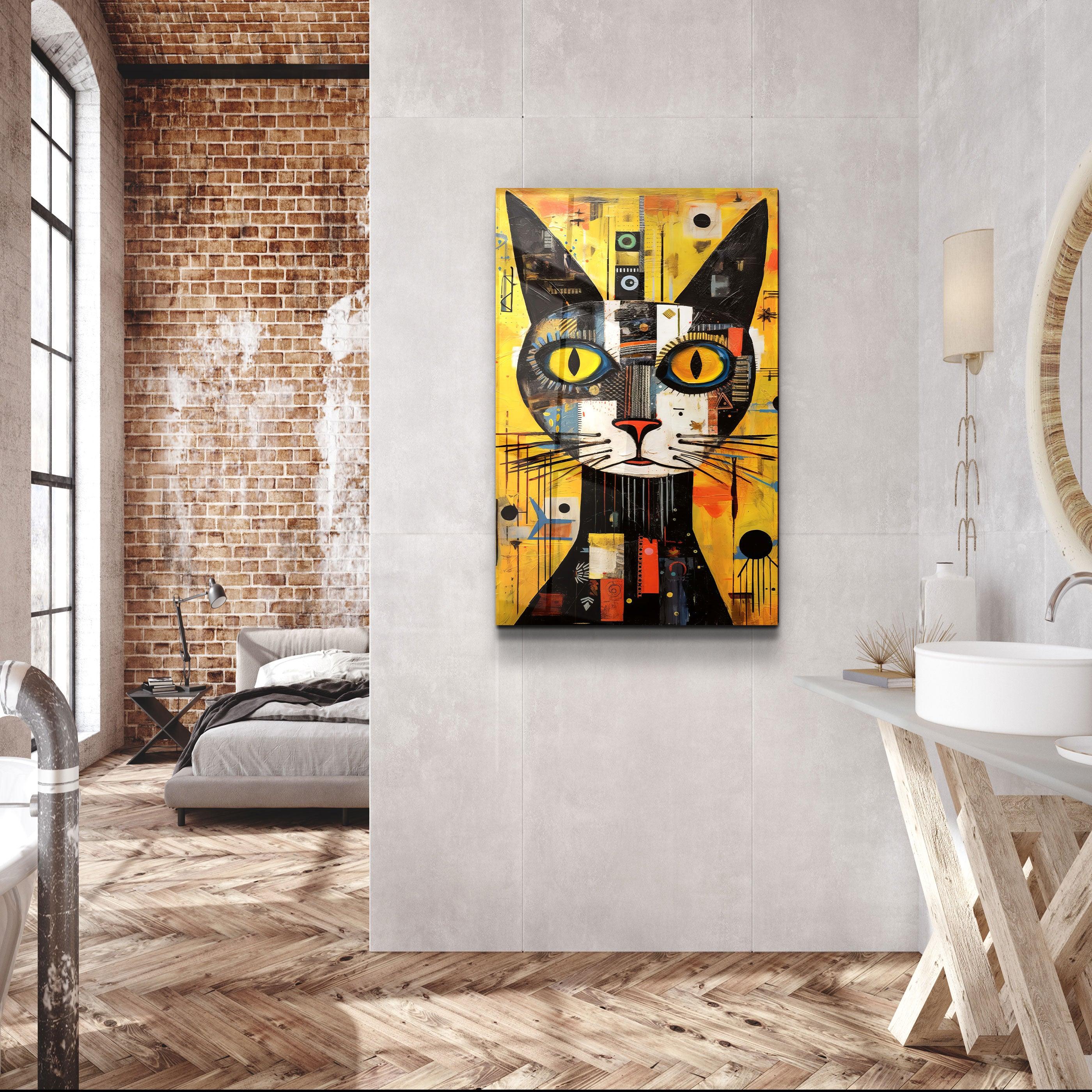 Egyptian Cat・Designers Collection Glass Wall Art - ArtDesigna Glass Printing Wall Art