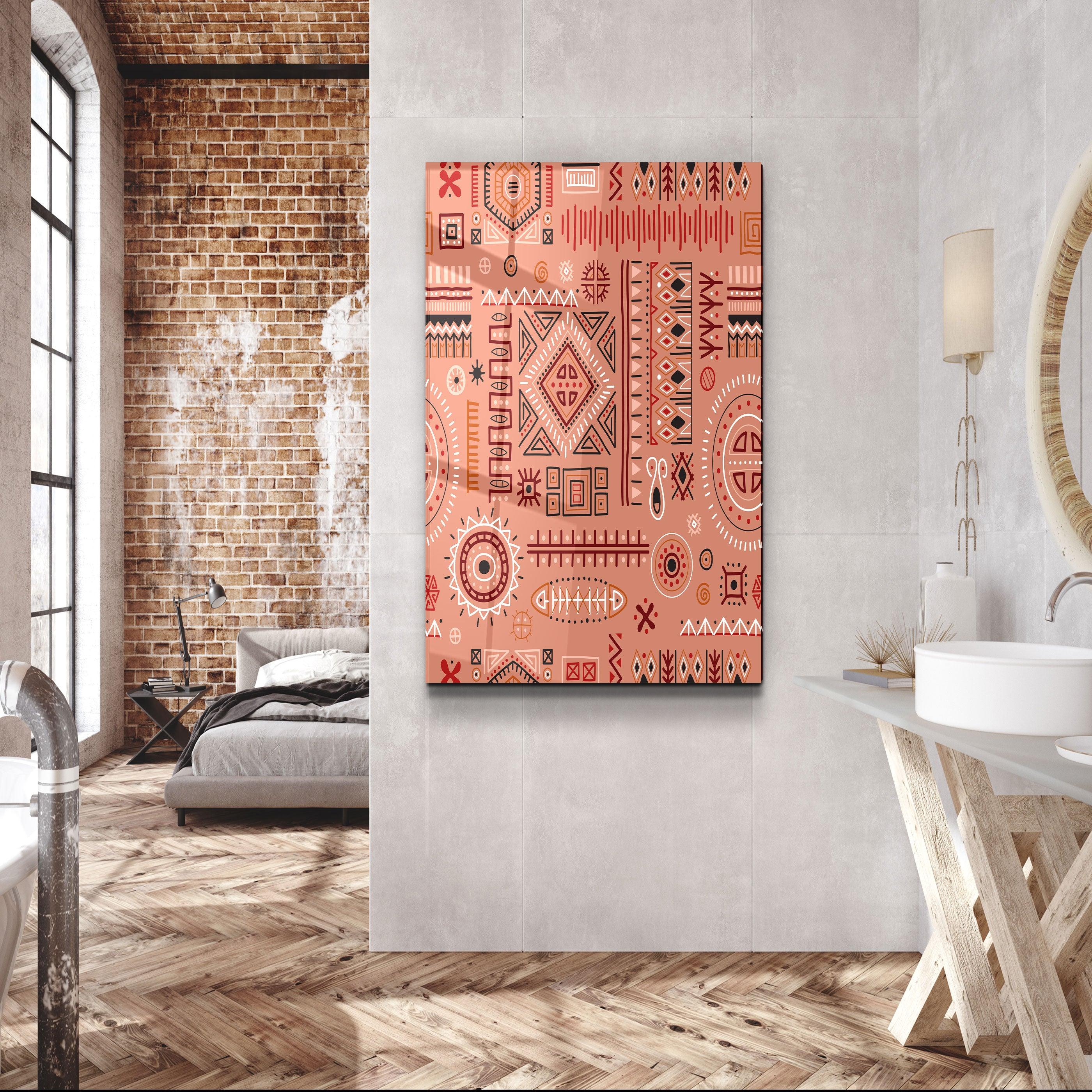 Scandinavian Egyptian Mix - Terra | Zodiac Glass Wall Art - ArtDesigna Glass Printing Wall Art