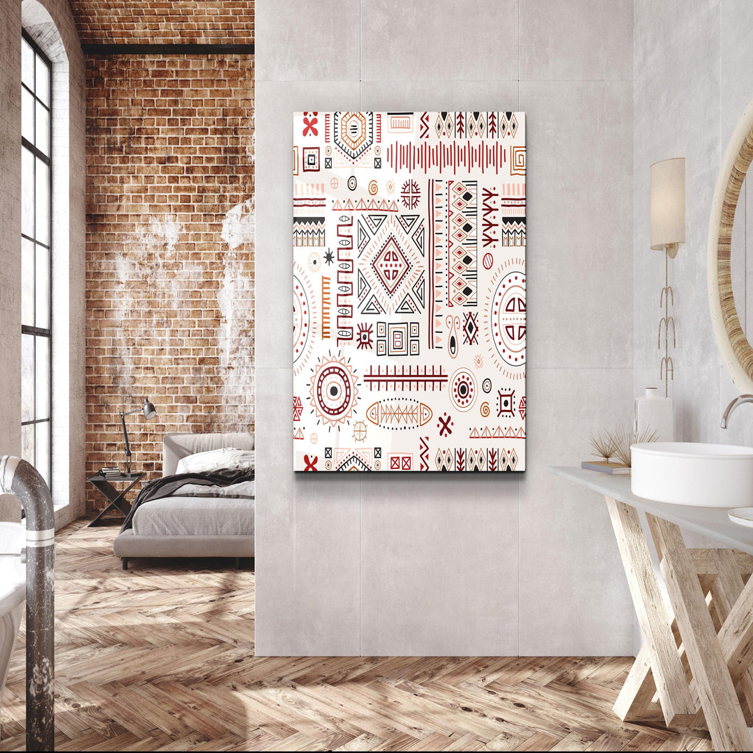 ."Scandinavian Egyptian Mix - Powder Beige". Zodiac Glass Wall Art - ArtDesigna Glass Printing Wall Art