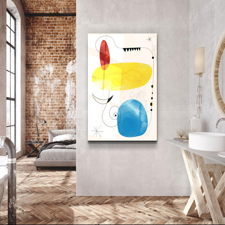 ・"Colorful Modern Shapes 2"・Glass Wall Art - ArtDesigna Glass Printing Wall Art