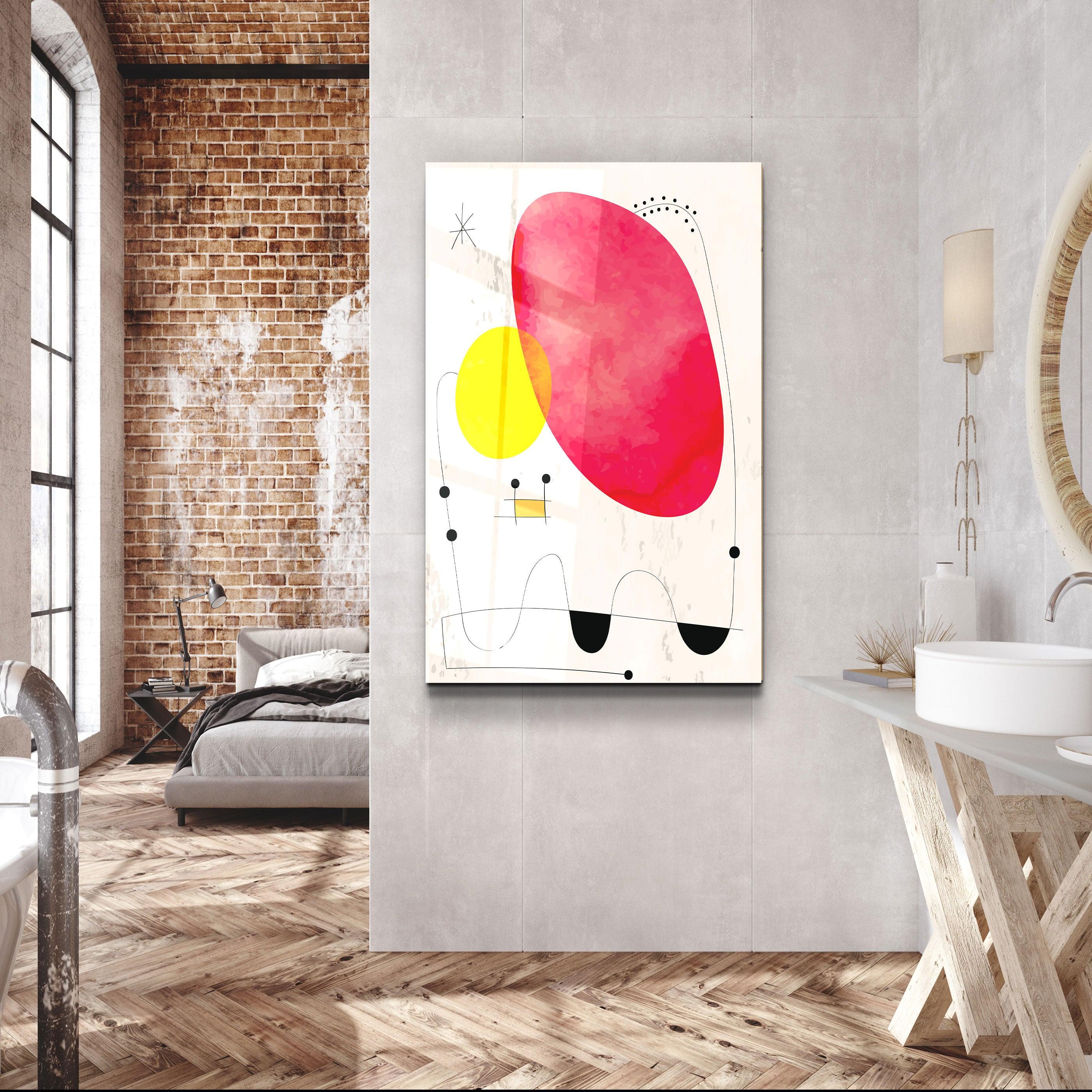 Colorful Modern Shapes 3 | Glass Wall Art - Artdesigna