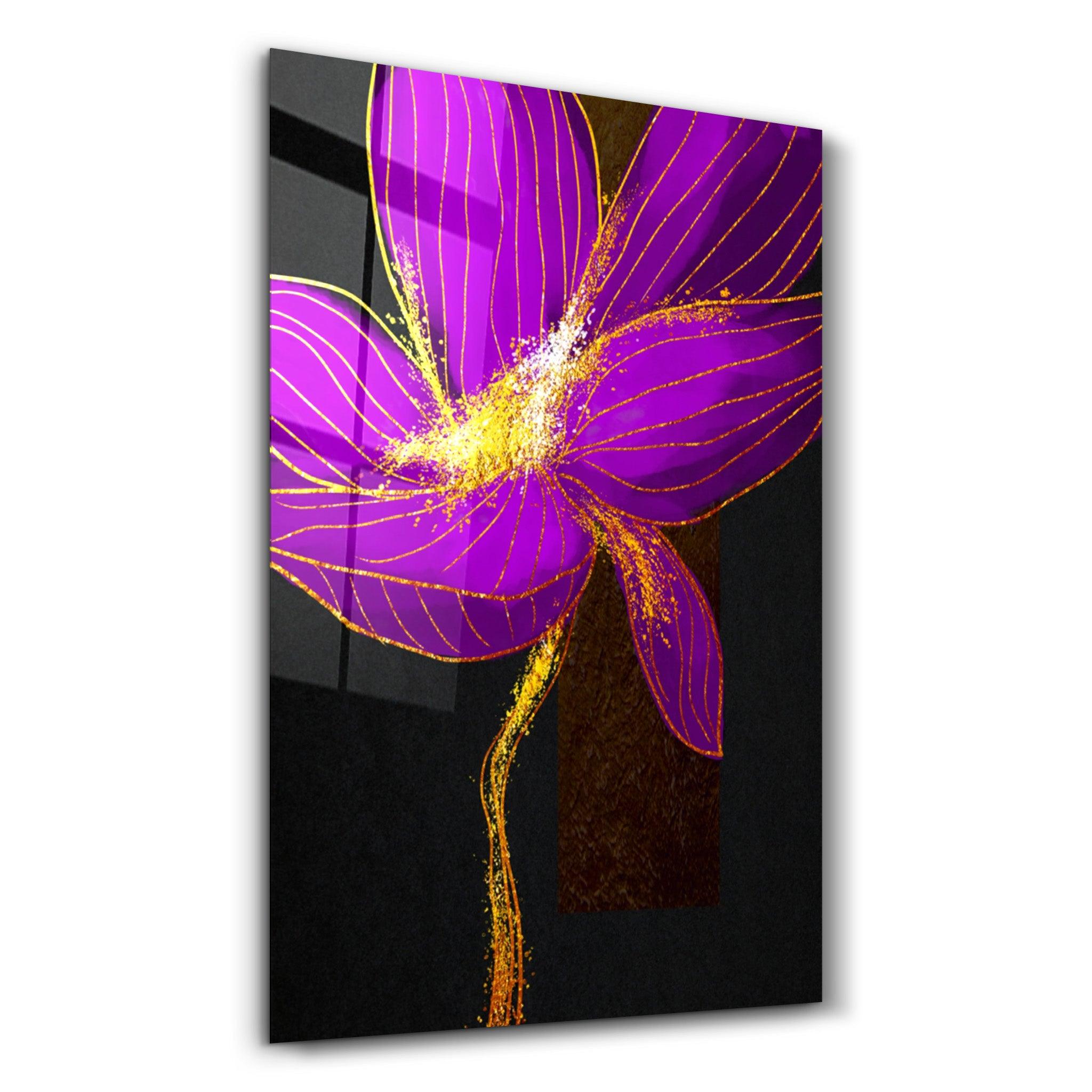 Purple Flower | Glass Wall Art - ArtDesigna Glass Printing Wall Art