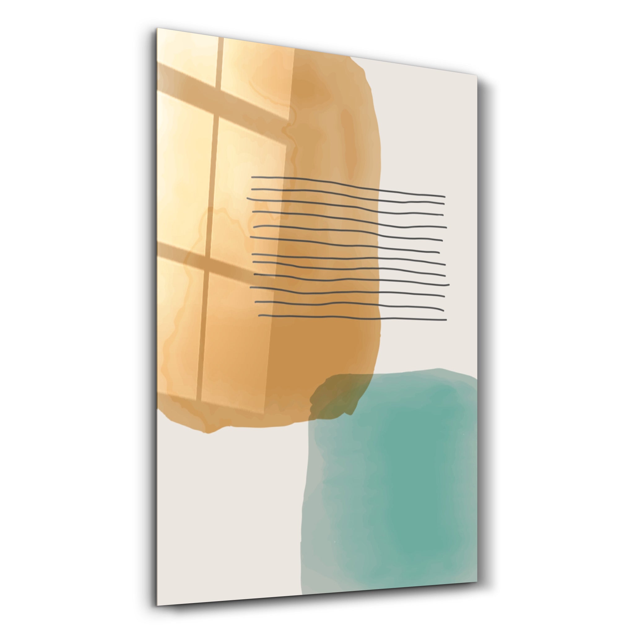 ・"Abstract Shapes V16"・Glass Wall Art - ArtDesigna Glass Printing Wall Art