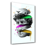 Abstract Colorful Face | Glass Wall Art