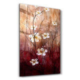 Gelbe Blumen – Glasbild