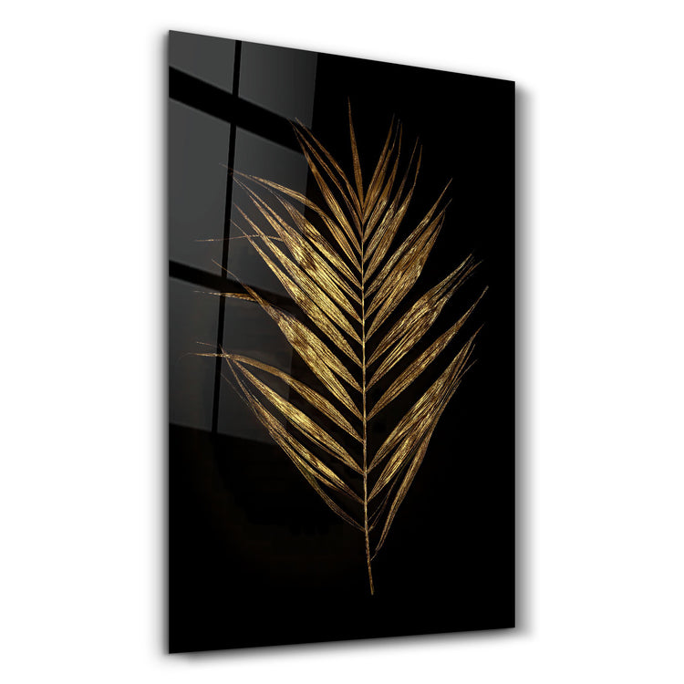 ・"Golden Leaves"・Glass Wall Art - ArtDesigna Glass Printing Wall Art
