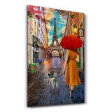 Walk to the Eiffel Tower | Glass Wall Art