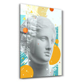 Abstrakte Venusstatue – Glasbild