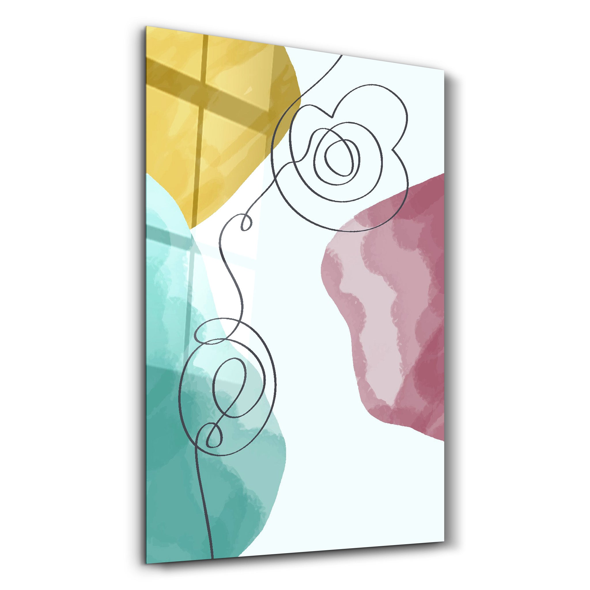 ・"Abstract Shapes V4"・Glass Wall Art - ArtDesigna Glass Printing Wall Art
