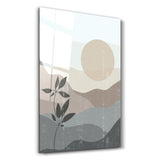 Abstract Flower and Sun | Glass Wall Art
