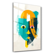 Abstract Colorful Face V3 | Glass Wall Art - ArtDesigna Glass Printing Wall Art