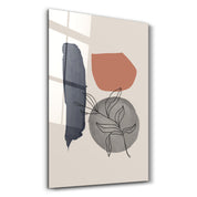 Abstract Shapes and Leaves V5 | Glass Wall Art - ArtDesigna Glass Printing Wall Art