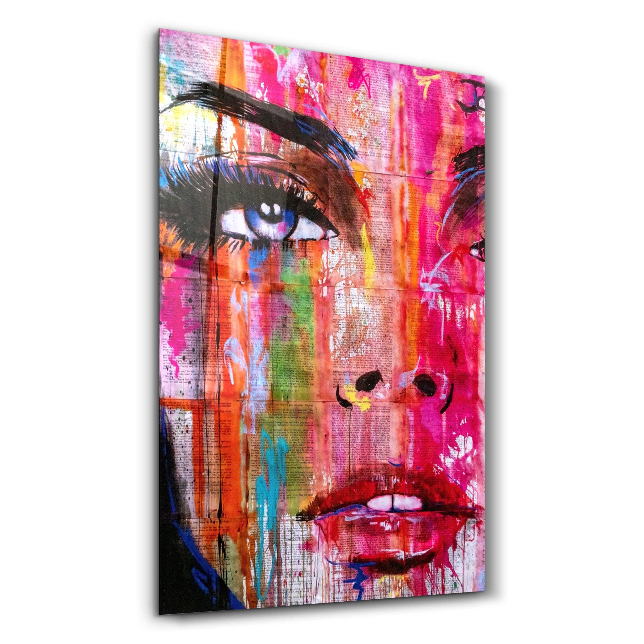 Colorful Woman Face | Glass Wall Art - ArtDesigna Glass Printing Wall Art